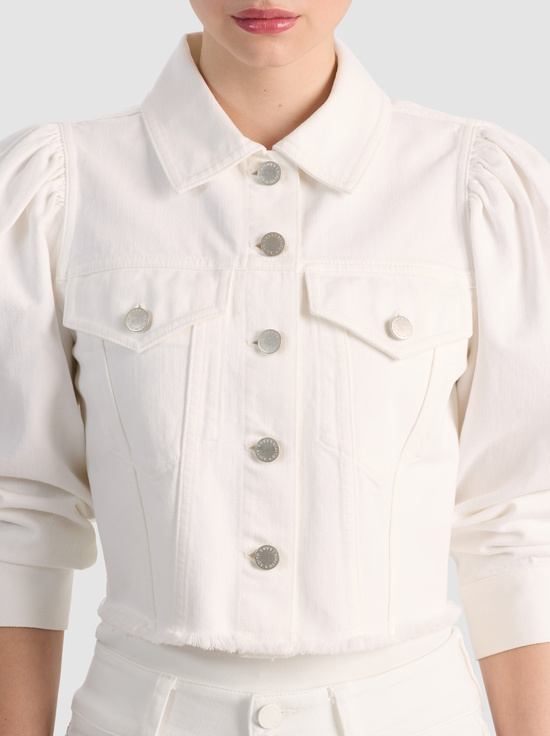 WHITE-LANA DENIM JACKET