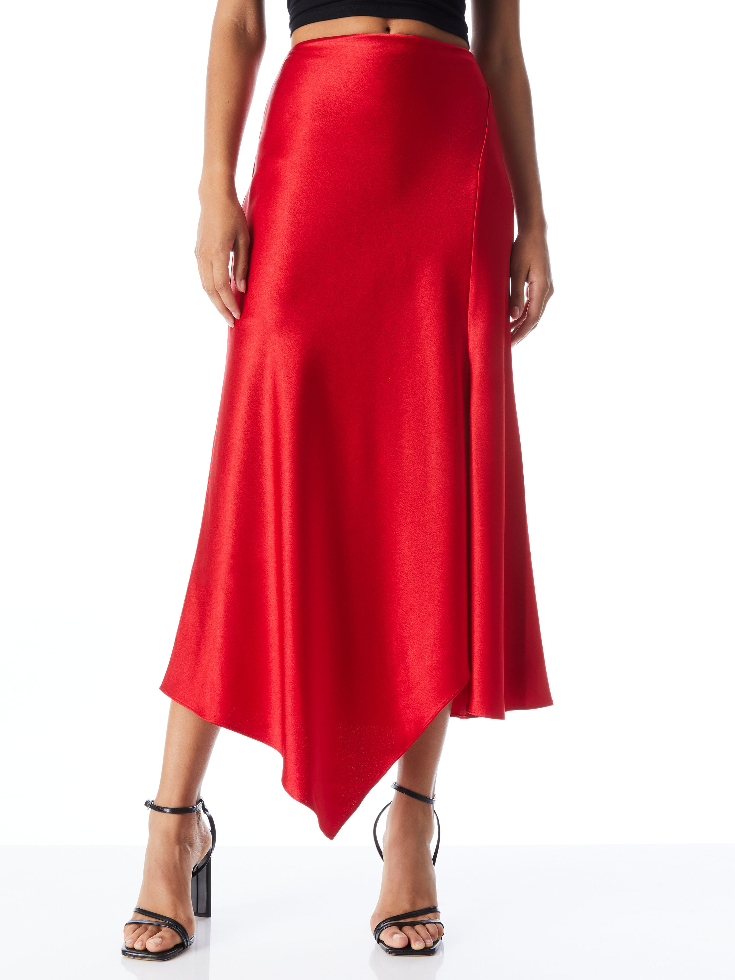 Alice red midi skirt deals