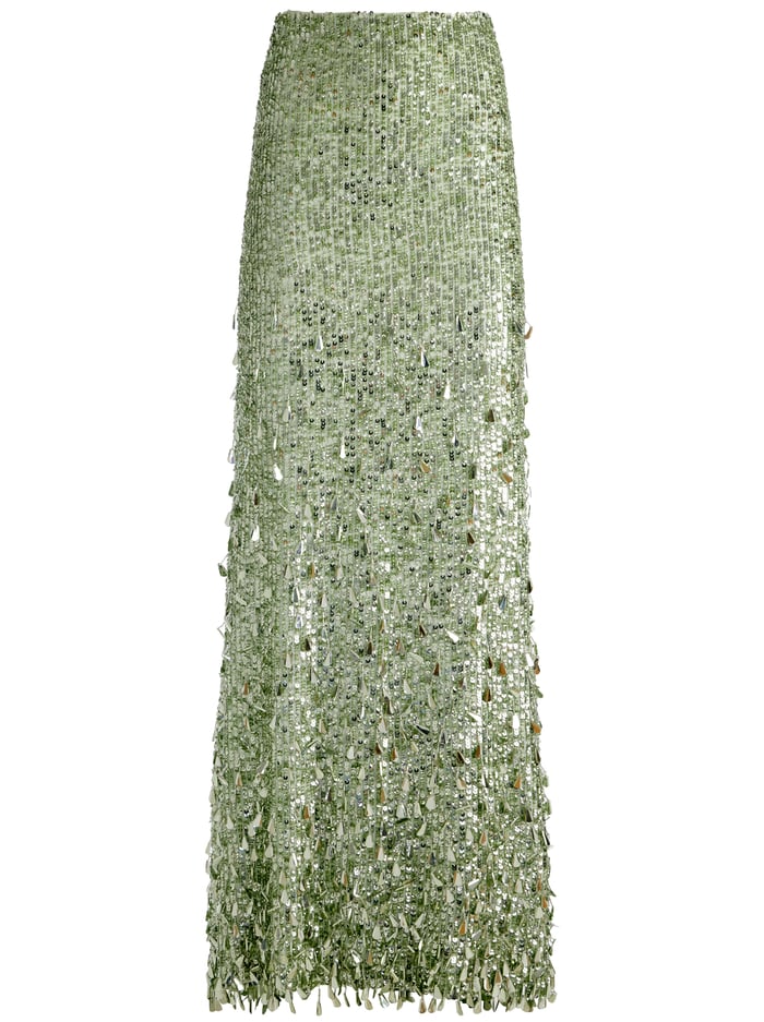 CHARITY SEQUIN GOWN SKIRT - SEA SPRAY image 6 - Alice And Olivia