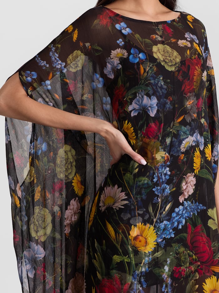 LINN CAPE MAXI DRESS - SOCIAL HOUR BLACK image 1 - Alice And Olivia