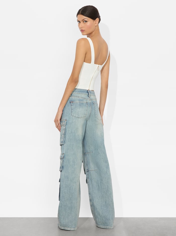 OLYMPIA CARGO JEAN - SIERRA VINTAGE BLUE image 2 - Alice And Olivia