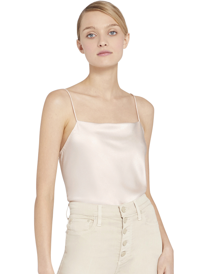 HARMON DRAPEY SLIP TANK - TAUPE - Alice And Olivia