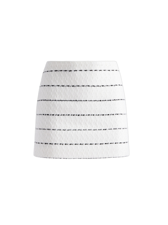OFF WHITE/BLACK-ELANA MINI SKIRT