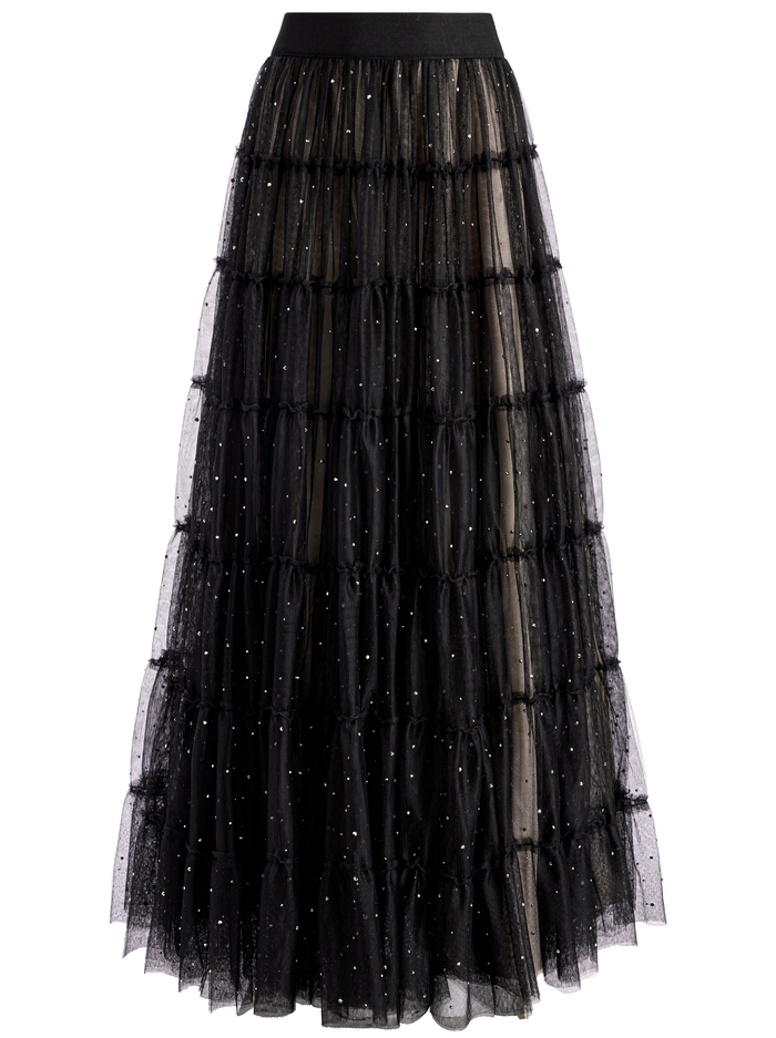 DARCY BALLGOWN SKIRT - BLACK/CRYSTAL image 5 - ALICE + OLIVIA