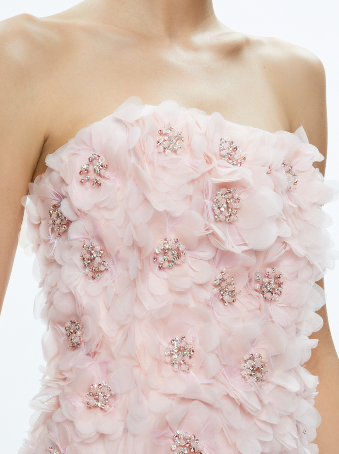 VELIA MINI DRESS - PINK LACE image 3 - Alice And Olivia