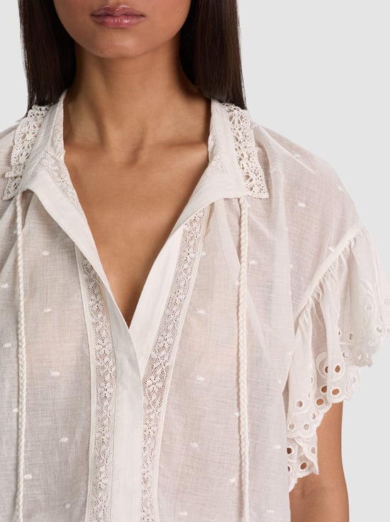 OFF WHITE-JULIUS EMBROIDERED TUNIC TOP