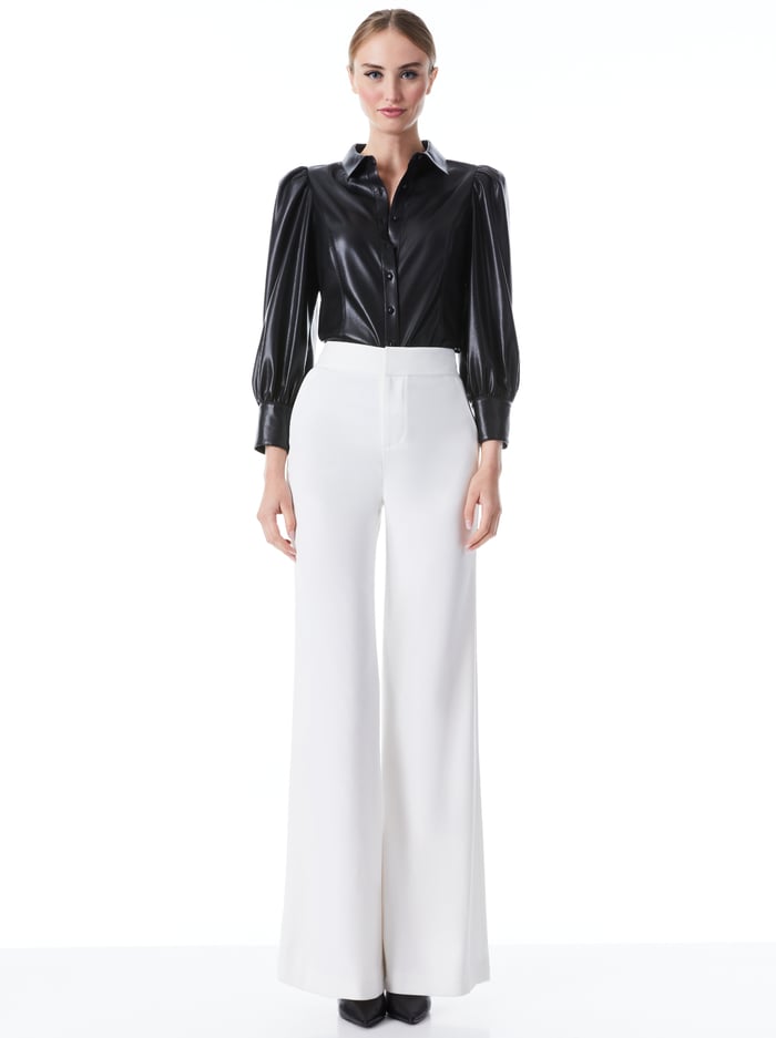 NADINE VEGAN TOP - BLACK image 2 - Alice And Olivia