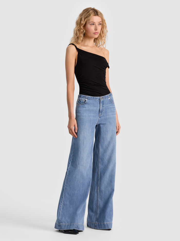 BIANCA TWISTED BODYSUIT - BLACK image 4 - Alice And Olivia