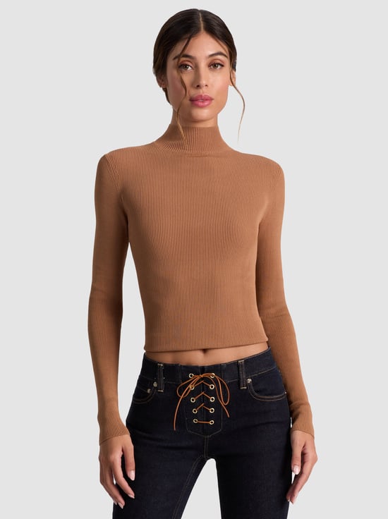 PRALINE-ROBERTA RIBBED TURTLENECK