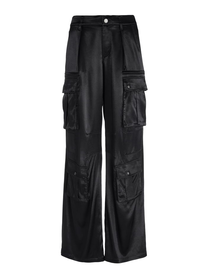 JOETTE LOW RISE CARGO PANT - BLACK image 5 - Alice And Olivia