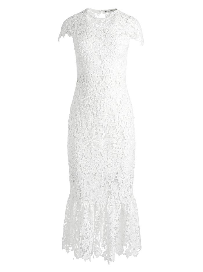 CLOVER OPEN BACK DRESS - OFF WHITE image 5 - Alice And Olivia