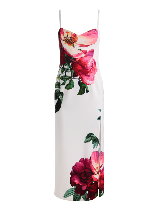 EMPRESS BLOOM OFF WHITE-NINA MIDI DRESS