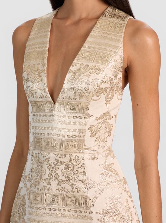 GOLD-PACEY MINI DRESS
