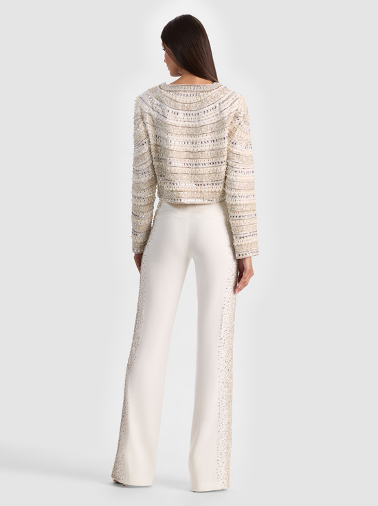 OFF WHITE/SILVER-KIDMAN EMBELLISHED JACKET