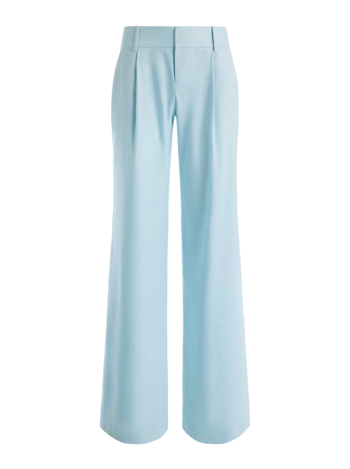 ERIC LOW RISE LINEN PANT - SPRING SKY image 5 - Alice And Olivia