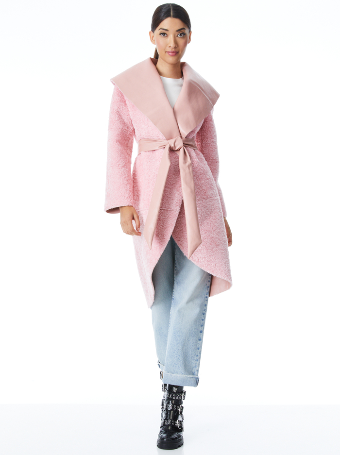 MEGAN VEGAN REVERSIBLE COAT - DUSTY PINK image 4 - Alice And Olivia