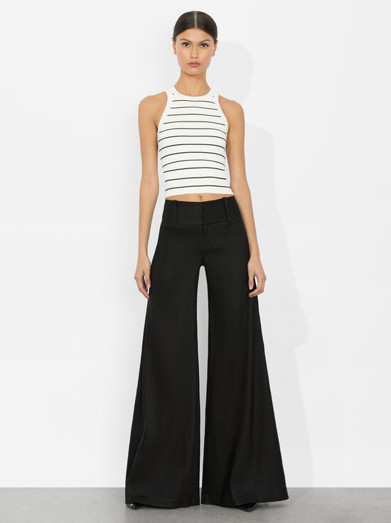 BLACK-OLIVIA LINEN PANT