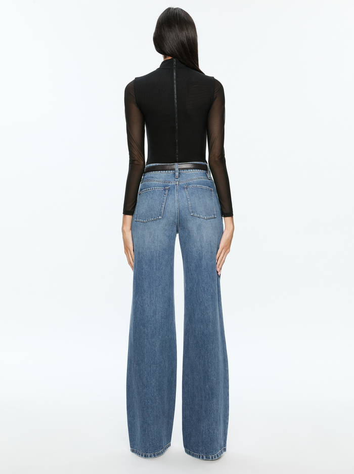 CLARINDA TURTLENECK BODYSUIT - BLACK image 2 - Alice And Olivia