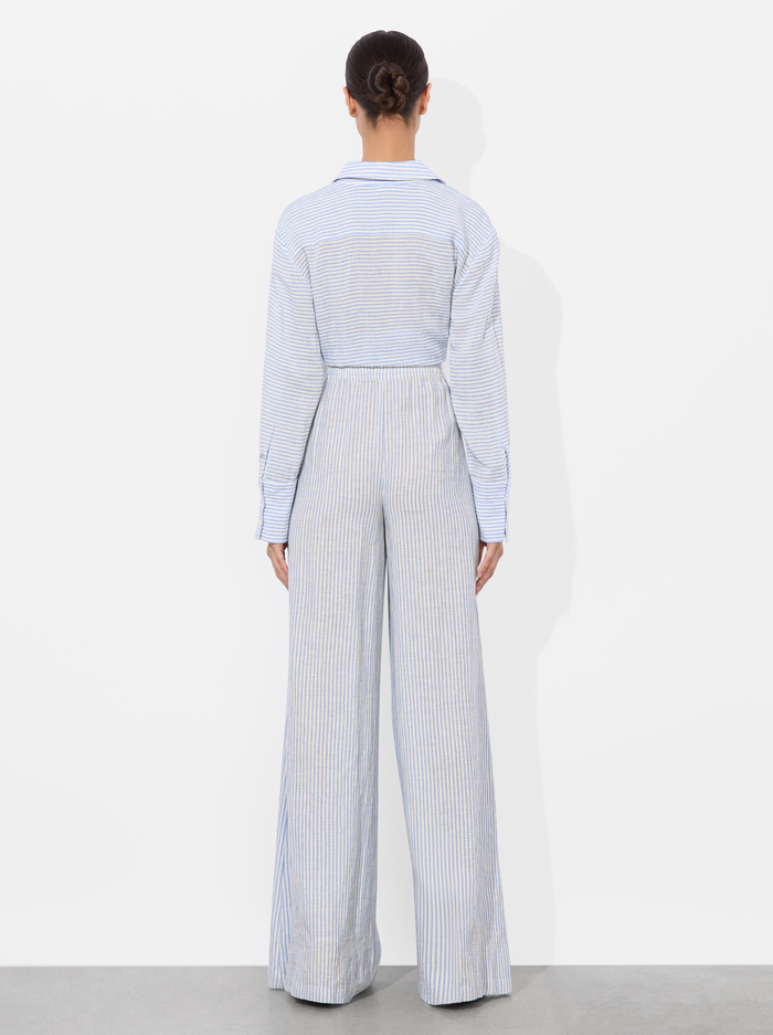 KENLEY PALAZZO PANT - OFF WHITE/BLUE image 2 - Alice And Olivia