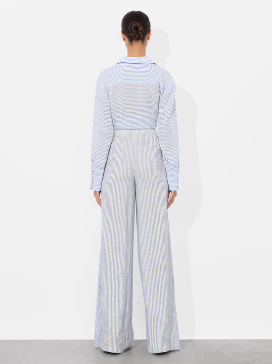OFF WHITE/BLUE-KENLEY PALAZZO PANT