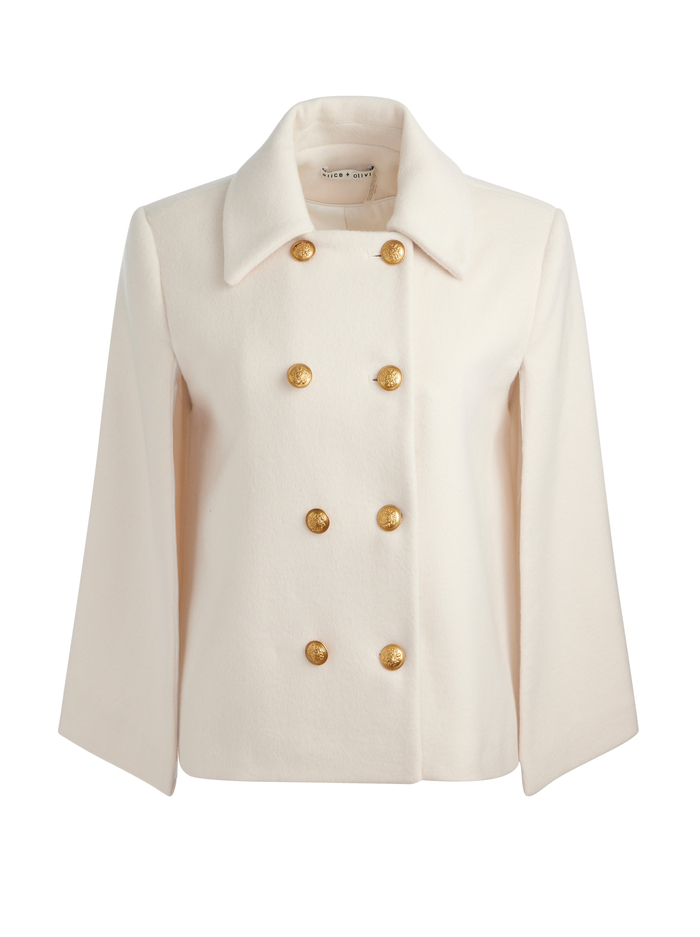 REYNALDA MINI CAPE - OFF WHITE image 5 - Alice And Olivia