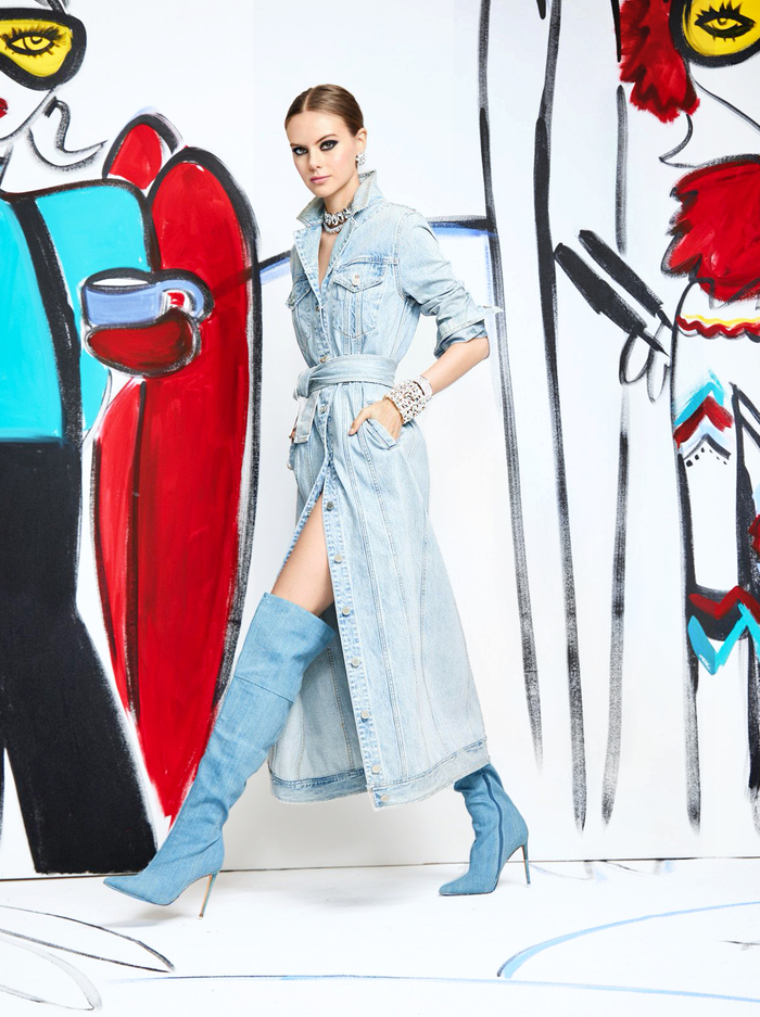 DAREN MAXI DENIM JACKET - ROCKSTAR BLUE image 6 - Alice And Olivia