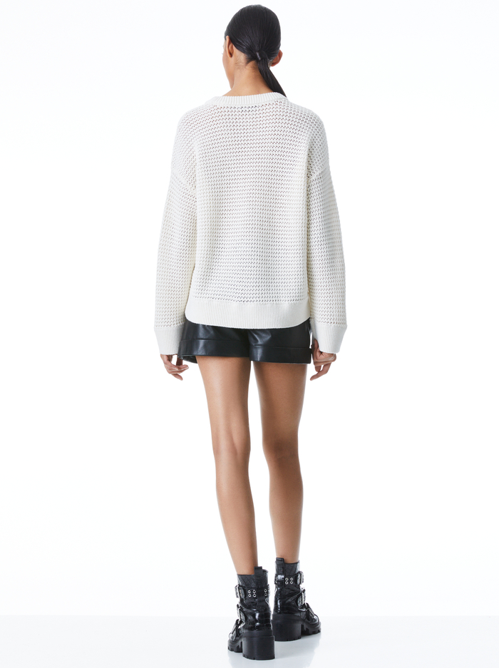 DORLA CREWNECK PULLOVER - SOFT WHITE image 1 - Alice And Olivia