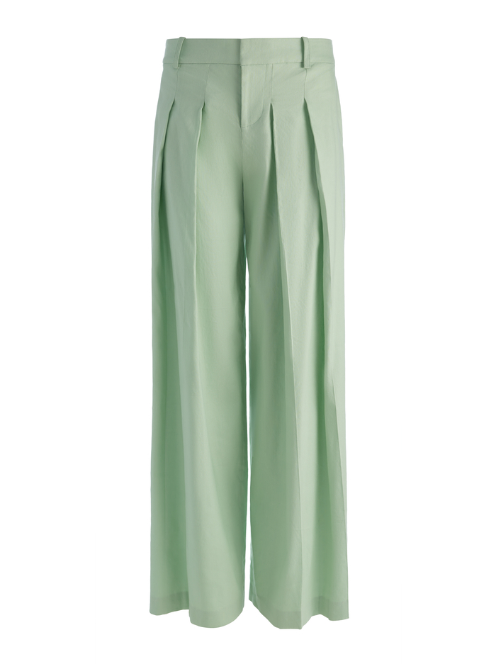 BLAIRE PLEATED LINEN PANT - GREEN LILY image 5 - ALICE + OLIVIA