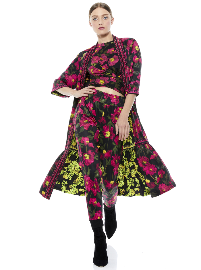 DOTTIE REVERSIBLE KIMONO - SHOW ME LOVE LIME PUNCH MULTI image 3 - Alice And Olivia