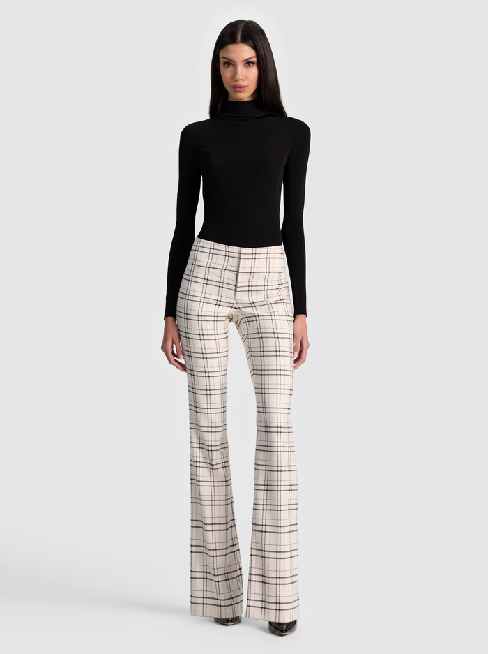 OLIVIA BOOTCUT PANT - COOL GIRL PLAID image 1 - ALICE + OLIVIA