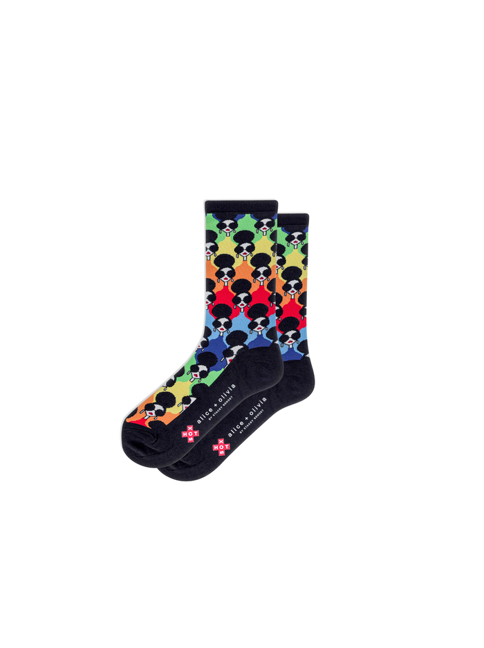 A+O X HOTSOX CREW SOCKS - MULTI - Alice And Olivia