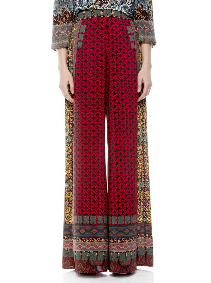 ATHENA FLARED WIDE LEG PANT - ALWAYS FOREVER MULTI image 1 - Alice And Olivia