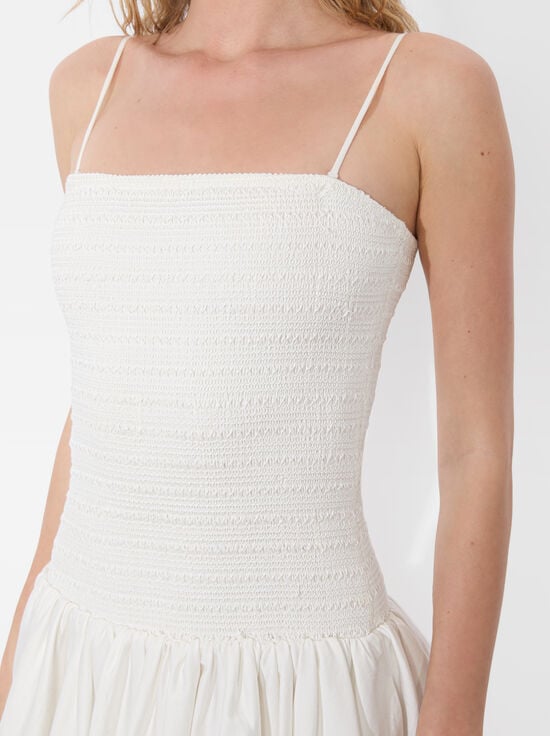 OFF WHITE-ARDEN DROP WAIST MINI DRESS