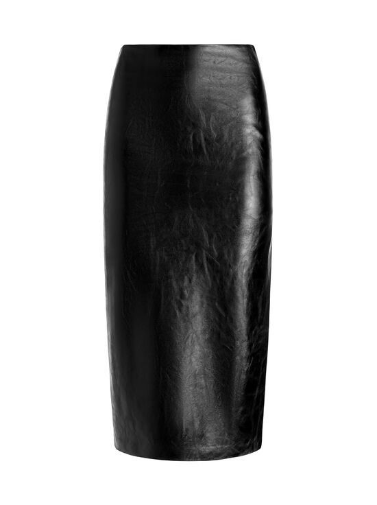 BLACK-MAEVE VEGAN MIDI SKIRT