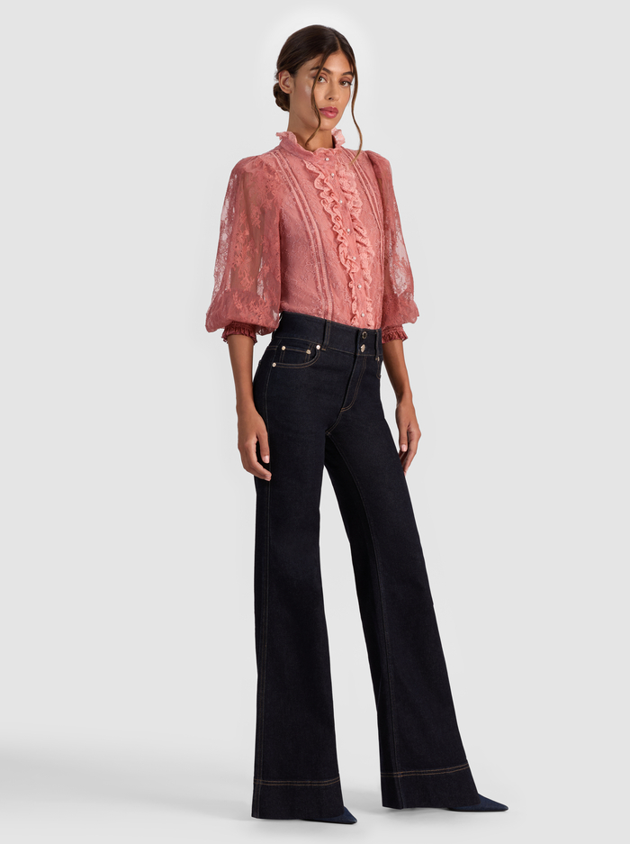 EUGENIA LACE BLOUSE - BOHEMIAN ROSE image 4 - Alice And Olivia