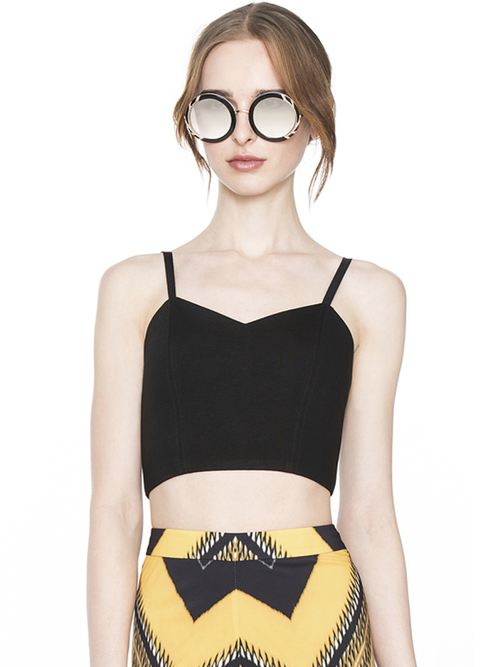 ARCHER CROPPED CAMI - BLACK image 1 - Alice And Olivia