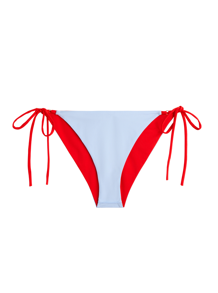 KIRA REVERSIBLE STRING BIKINI BOTTOM - RED/SKY BLUE image 6 - Alice And Olivia
