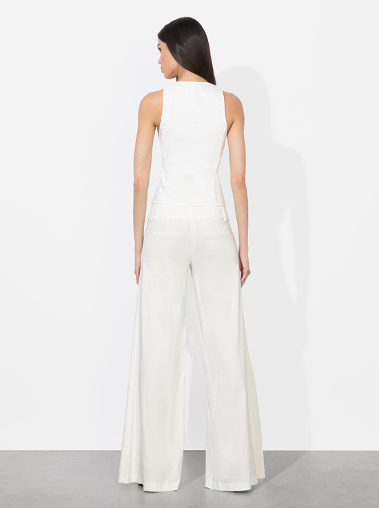 OFF WHITE-MAZIE LINEN VEST