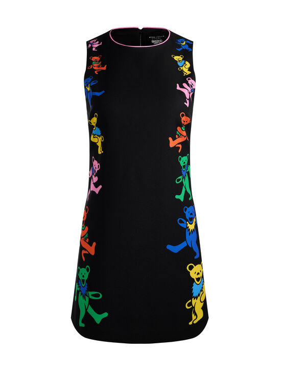 GRATEFUL BEARS BLACK-A+O X GRATEFUL DEAD CLYDE MINI DRESS