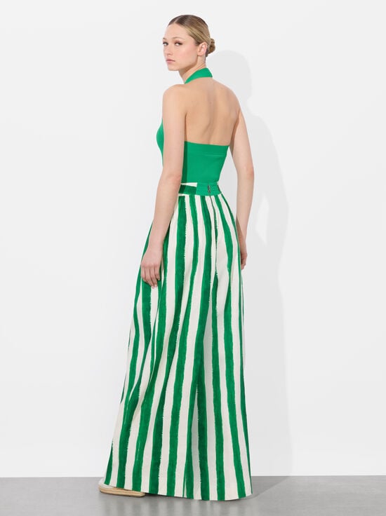 PAINTED STRIPE LT EMERALD-SAMARA LINEN PANT