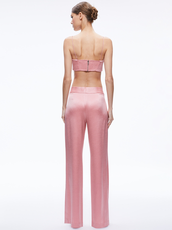 ROSE-SASHA THIN STRAP CROP TOP