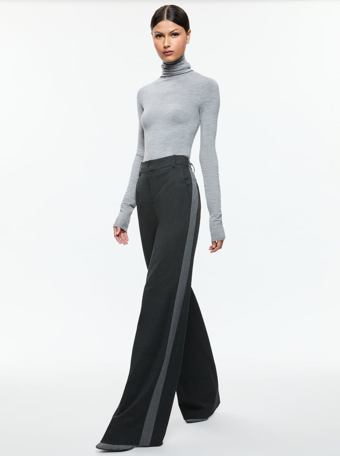MAL PANT - CHARCOAL GREY MELANGE image 4 - Alice And Olivia