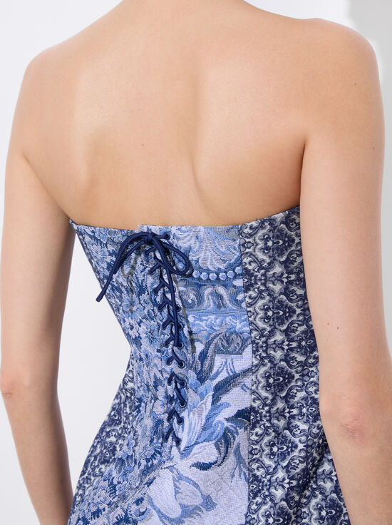 BLUE MULTI-VIOLET MINI DRESS