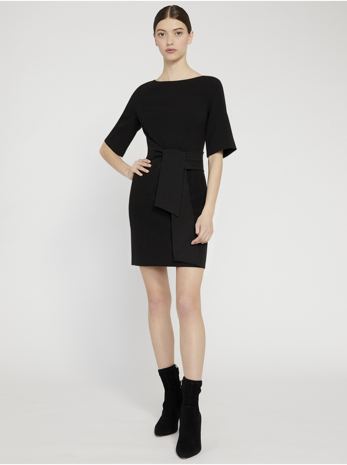 VIRGIL BOAT NECK MINI DRESS - BLACK - Alice And Olivia