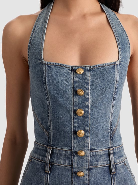 ALBERTINE BLUE-PENNIE DENIM JUMPSUIT