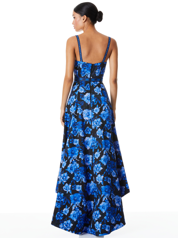 FLORENCE SPAGHETTI STRAP GOWN - DREAM FLORAL ROYALTY image 1 - Alice And Olivia