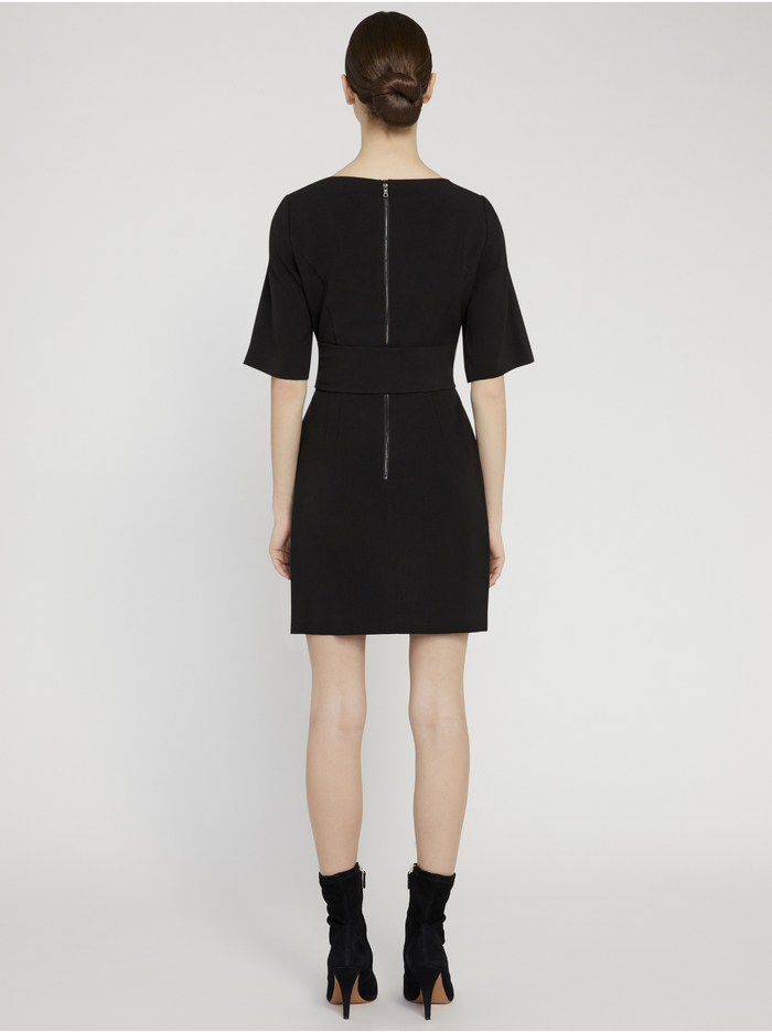 VIRGIL BOAT NECK MINI DRESS - BLACK image 1 - Alice And Olivia