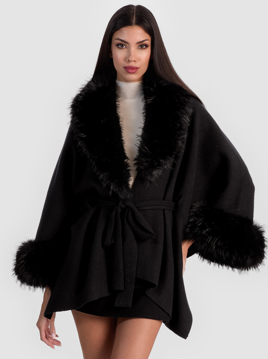 BLACK-JOANNE SWEATER COAT