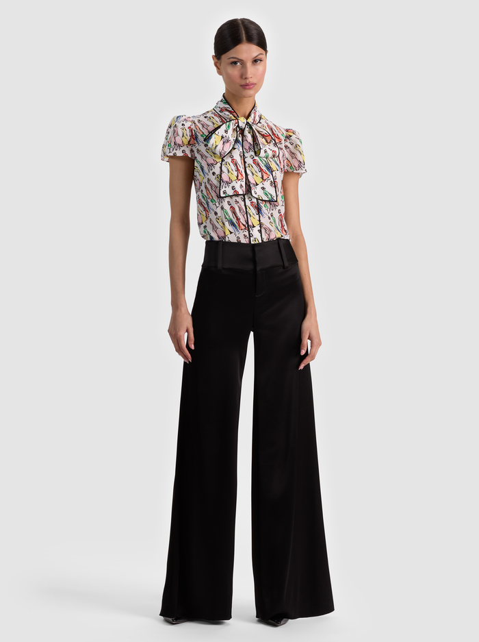 JEANNIE STACEFACE SILK BLOUSE - LUXE STACE image 1 - ALICE + OLIVIA