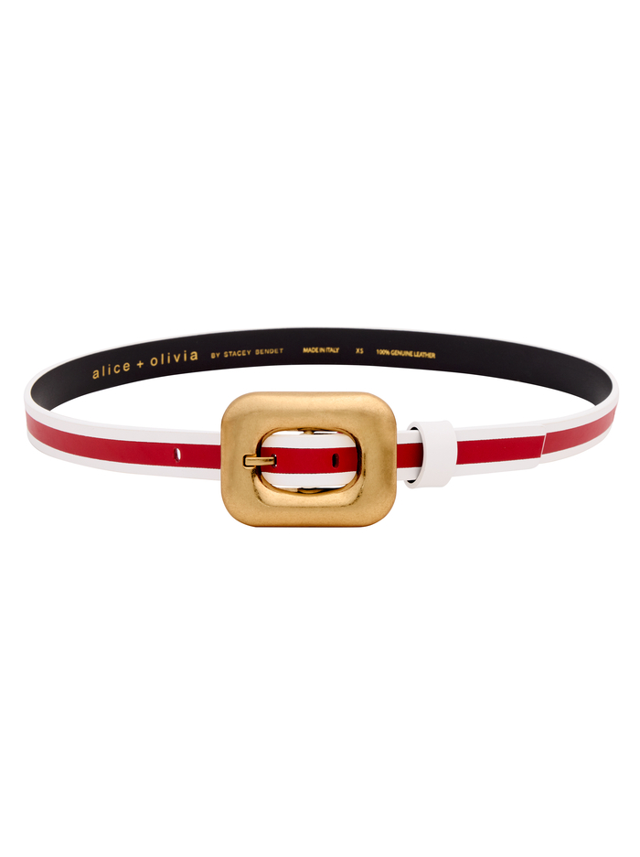 LETTY BELT - OFF WHITE/CHILI PEPPER image 4 - ALICE + OLIVIA